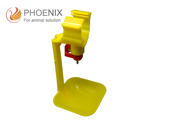 Bebedero de tetina de plástico para pollo con vaso de goteo, bebedero de tetina con vaso colgante PH-29
