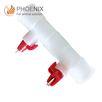 Bebedero con tetina para pato, bebederos con tetina para pollos y patos, bebederos automáticos con tetina de agua doble, ph-51