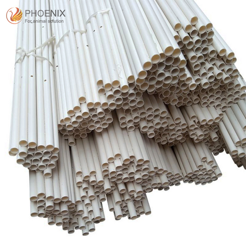  Tubería redonda Sistema de bebedero para aves de corral Tubería redonda de plástico PVC Tubería de agua para pollos Ph-118