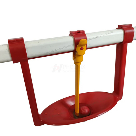 Bebedero automático de tetina para pavo con vaso de goteo, tubo cuadrado de 28mm para sistema de bebida de agua para pavos y aves de corral 