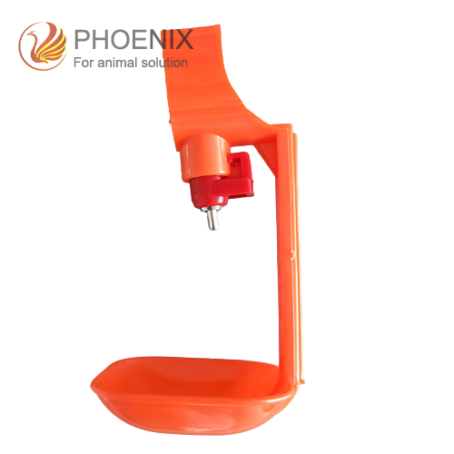 Bebedero de tetina de plástico para pollo con vaso de goteo, bebedero de tetina con vaso colgante PH-29