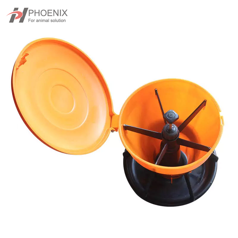 Alimentador automático de lechones de doble cara, comederos de plástico de doble cara para cerdos, equipo agrícola para ganado
