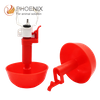 Bebedero de pezón para pollo, sistema automático de beber agua con vasos de goteo de pluma de dos palancas PH-41