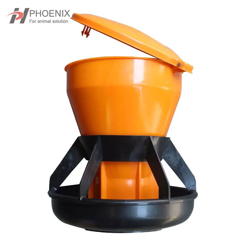 Alimentador automático de lechones de doble cara, comederos de plástico de doble cara para cerdos, equipo agrícola para ganado
